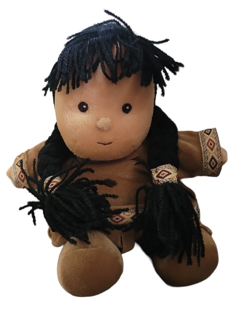 RARE Enesco 1998 Friends Of the Feather Native Girl Plush 7