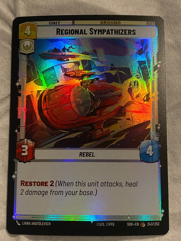 STAR WARS UNLIMITED TCG SoR REGIONAL SYMPATHIZERS Foil NM