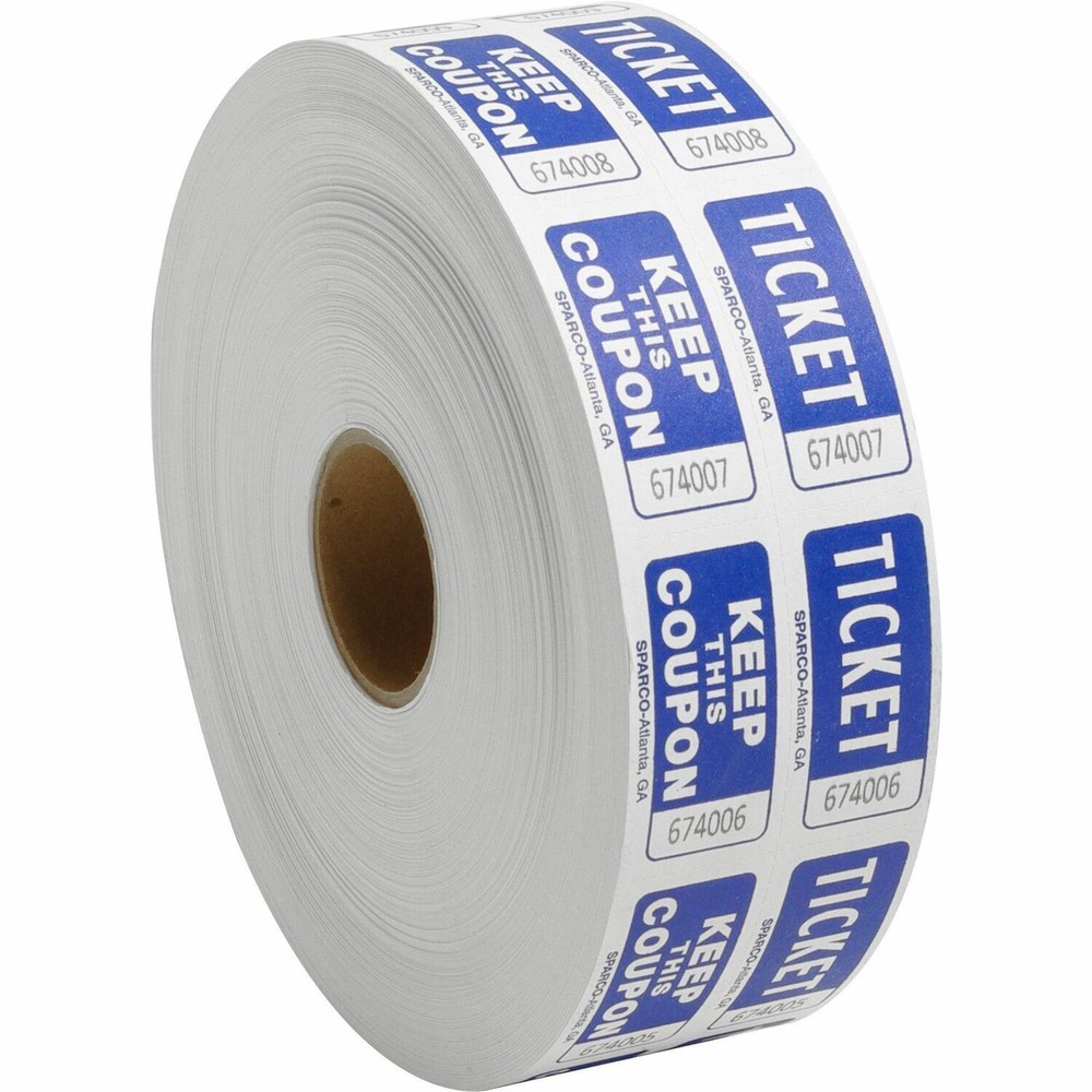 Sparco Ticket Roll Double w/Coupon 2000/RL Blue 99230-image