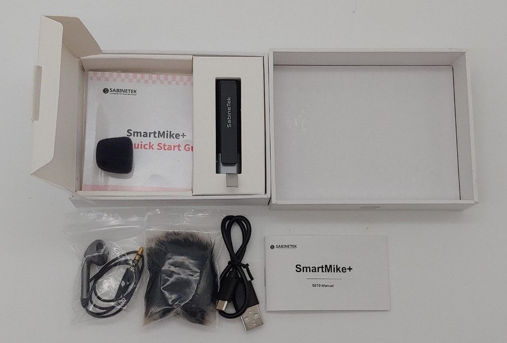 Sabinetek SmartMike+ S610 Bluetooth Microphone for iPhone Android Vlogging