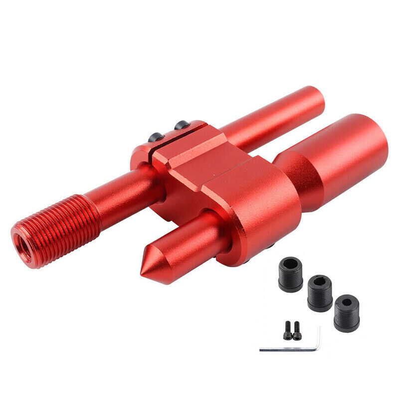 Car Alloy H Type Shift Knob Extension Adjustable Extender Gear Shifter+3 Adapter