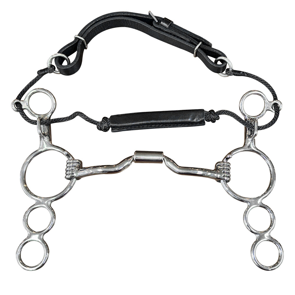 JK BAR H EQUINE Western Horse Gag Bit Mouthpiece 5.5 Inch Solid Stainless Metal
