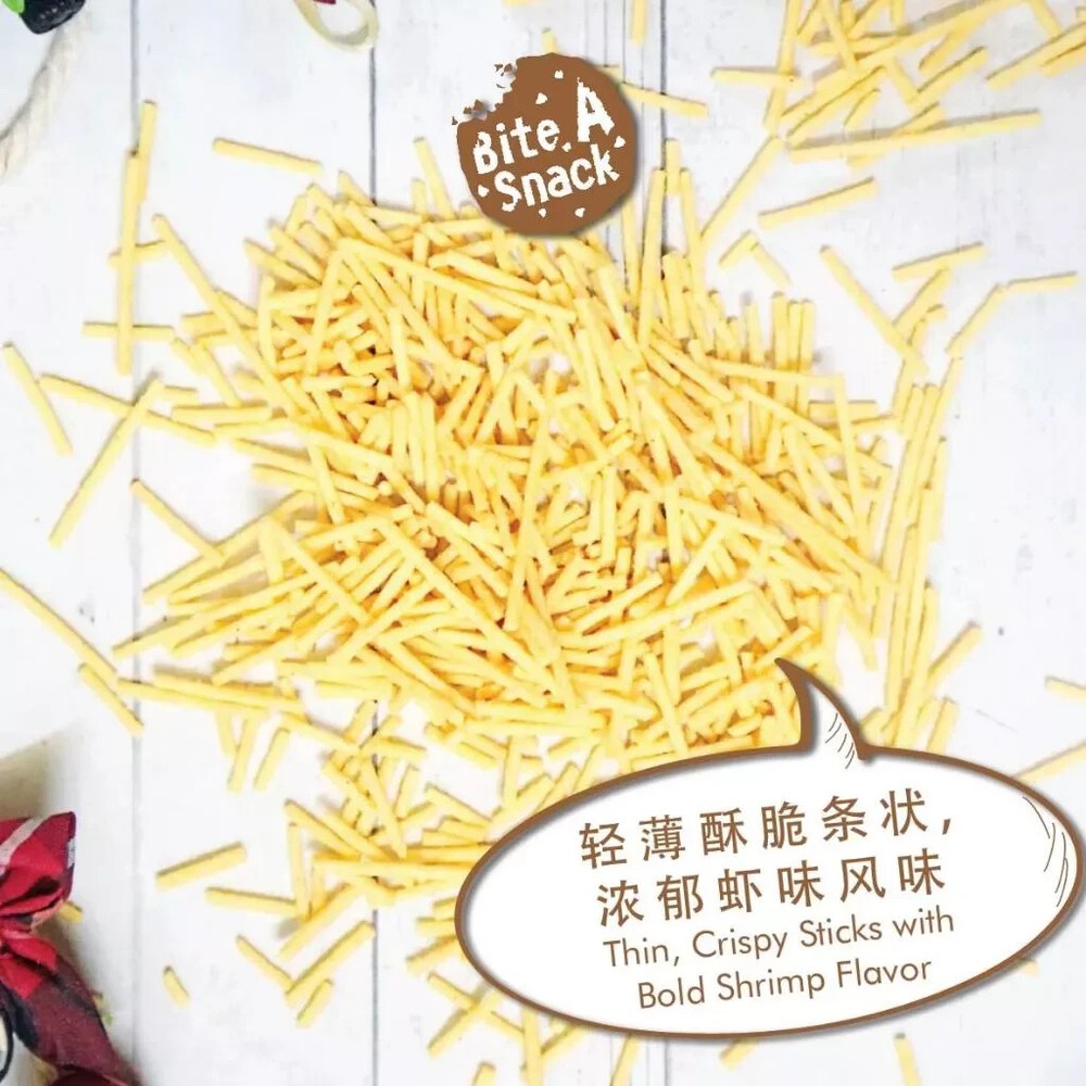 Hot Snacks Korean-Style Shrimp Flavored Sticks, CONSERVE 1 SET X 5 PACKS