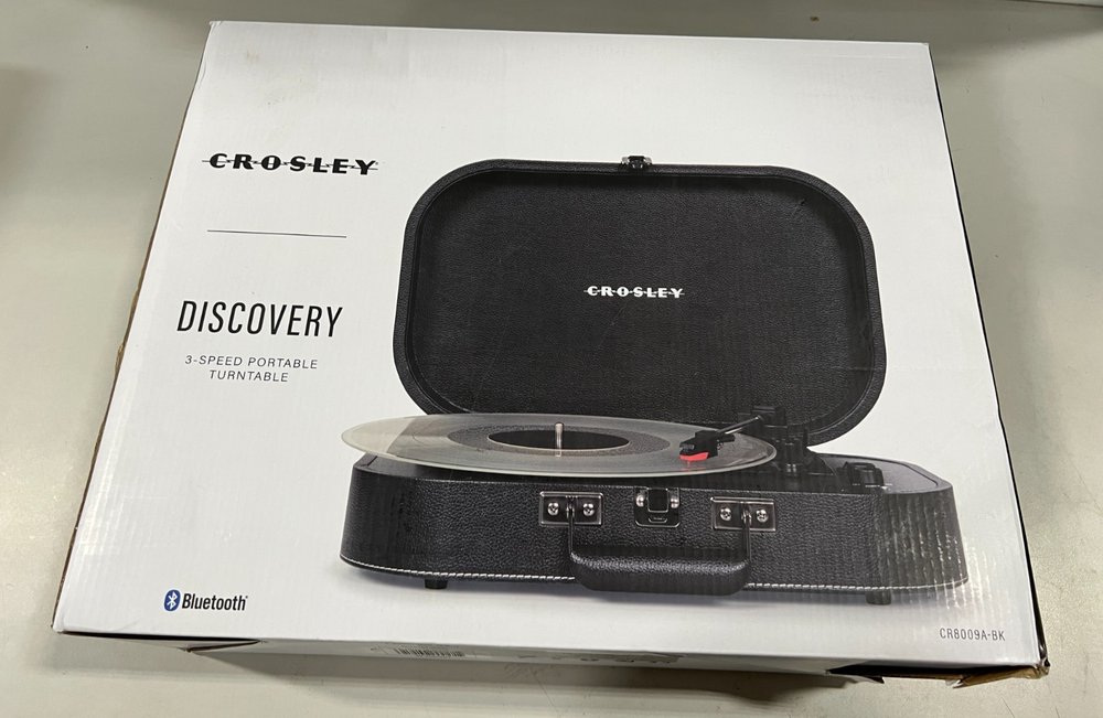 Crosley Discovery Portable Turntable Bluetooth- Black