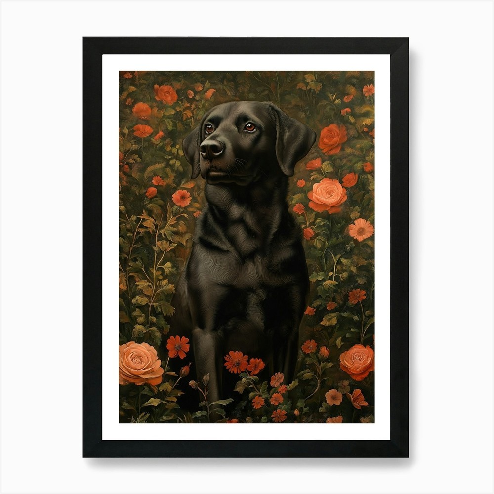 Christmas Dog 1 Art Print Framed Wall Art Poster Canvas Print Picture