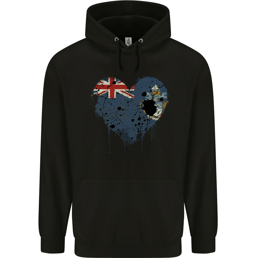 Love Flag Tristan da Cunha Football Mens 80% Cotton Hoodie
