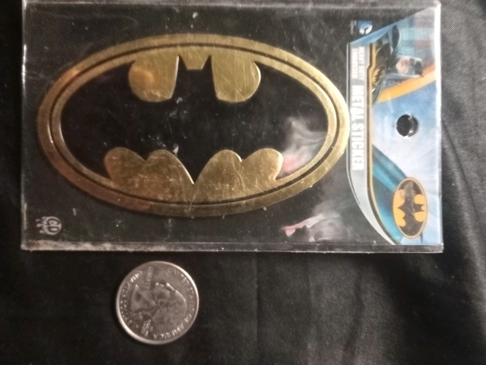 Small Metal Batman Logo Sticker Decal Emblem New DC Comics Batman