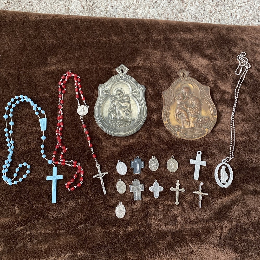 Lot of Religious Rosary Crosses Christian Catholic