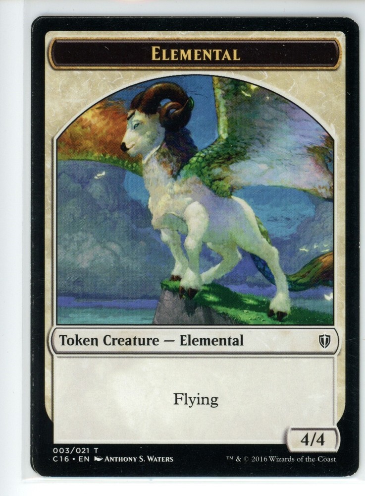 ELEMENTAL // SOLDIER DOUBLE-SIDED TOKEN Commander 2016 #3//5 C16(LP)(MTG)-image