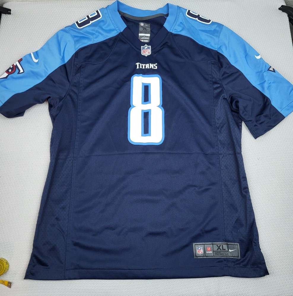 Nike Tennessee Titans Marcus Mariota Blue On Field Jersey Mens XL Size 8 Football