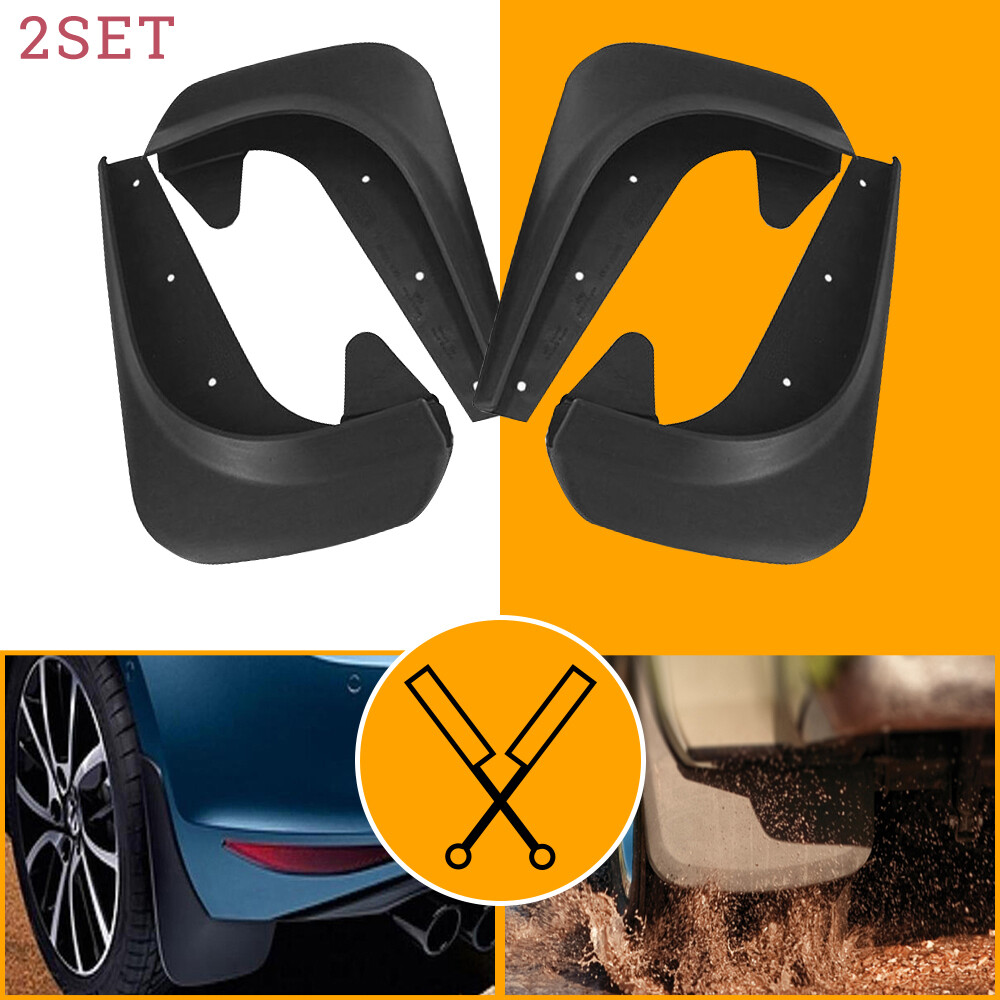 2-Piece Universal Car Mud Flaps Splash Guards Front Rear with Mounting Screws  