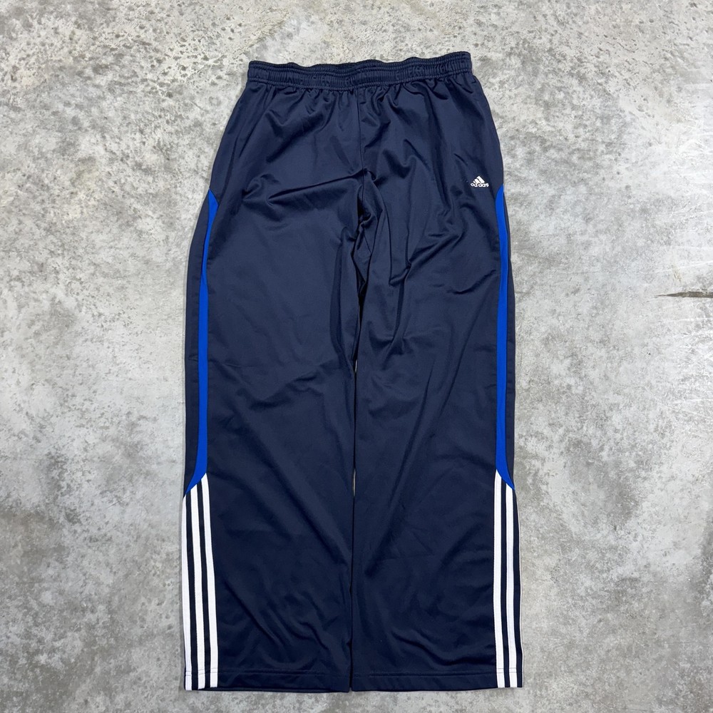 Adidas Track Pants Mens XL Navy Blue y2k baggy wide leg skater windbreaker