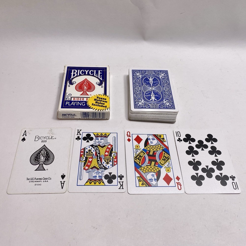 Bicycle 808 Blue Poker Rider Back Playing Cards Deck