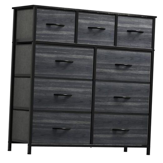 9-Drawer Charcoal Dresser - 39.4