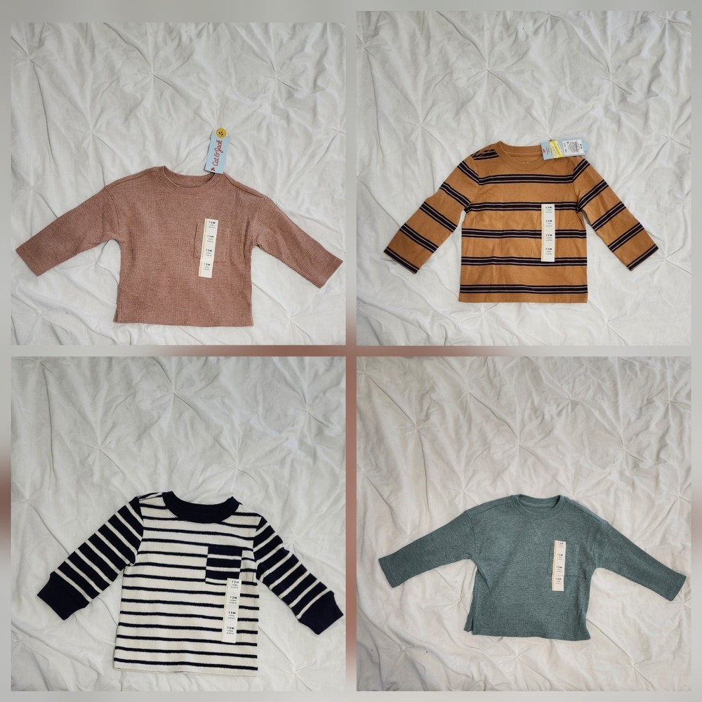 Baby 12 Months Unisex - Sweatshirts - 4 for $10- Bundle Lot-New.