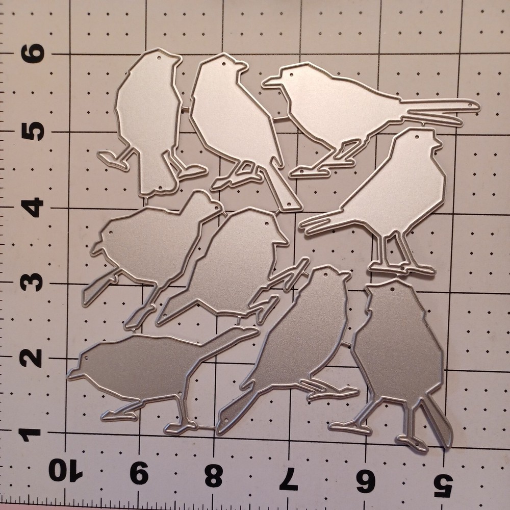 Universal metal die cut tool Bird Raven Poe Halloween Hitchcock black Crow evil