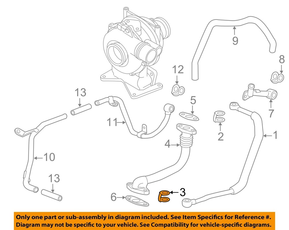 GM OEM Turbocharger Oil Outlet Tube Gasket 12627897 Replacement