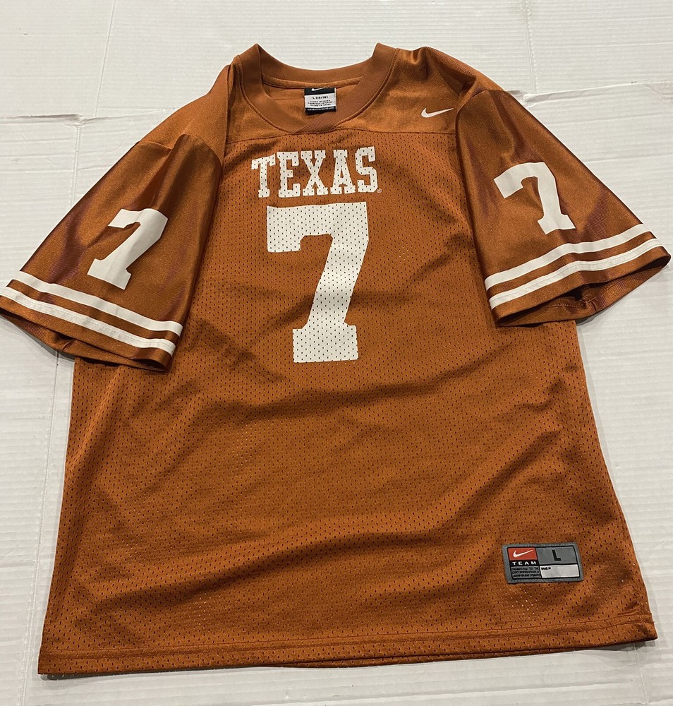 Nike Texas Longhorns #7 NCAA Youth Football Jersey Size L 16/18