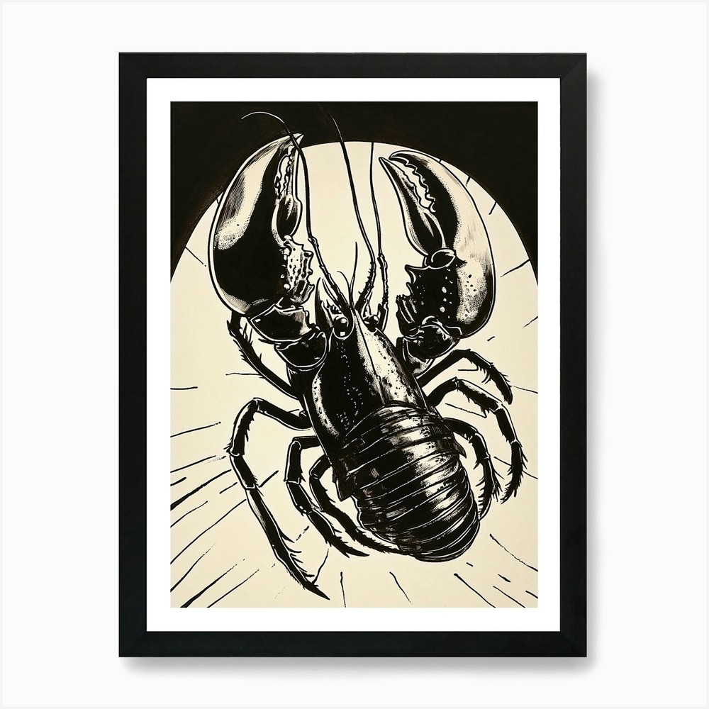 Lobster 2 Art Print Framed Wall Art Poster Canvas Print Picture