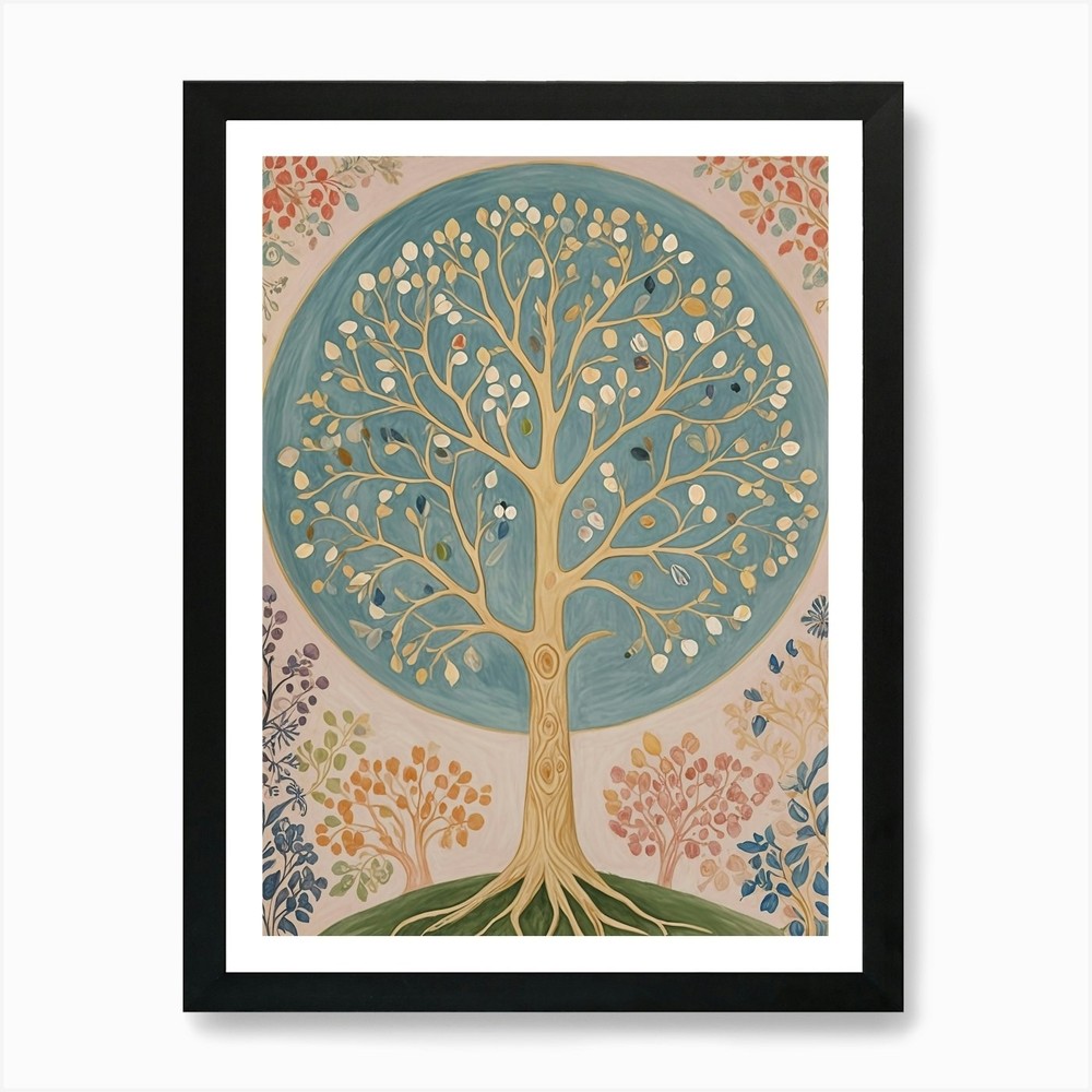Tree Symphony 1 Framed Wall Art Canvas Print Picture Poster Home Decor