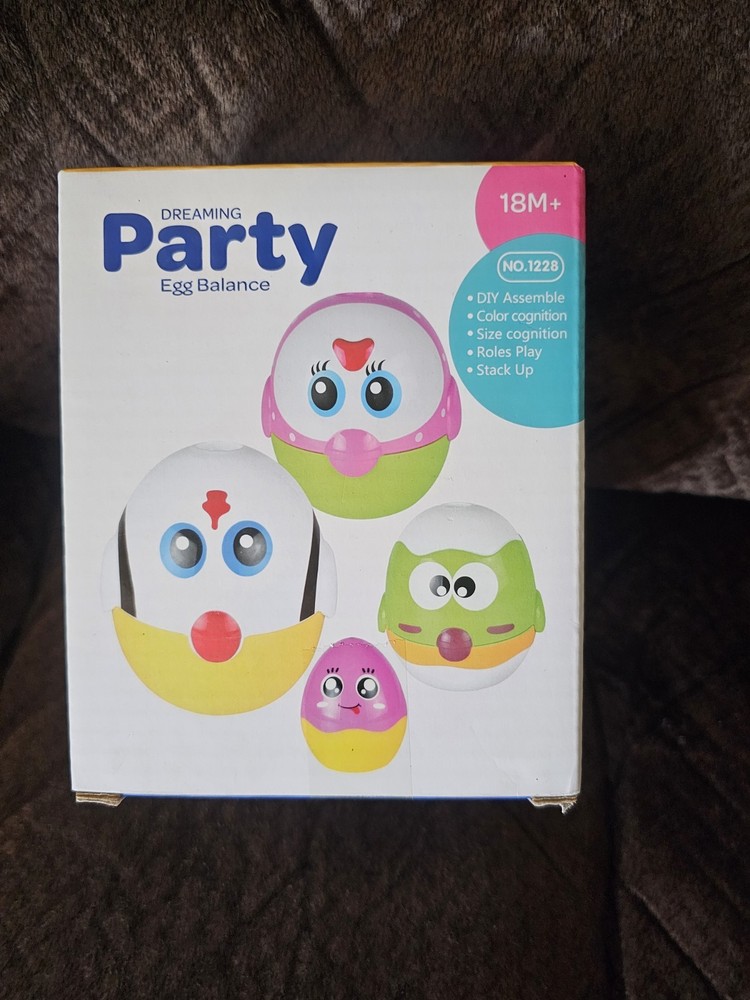 Colorful Stacking Nesting Eggs Toy for Toddlers Sorting Size Matching NIB