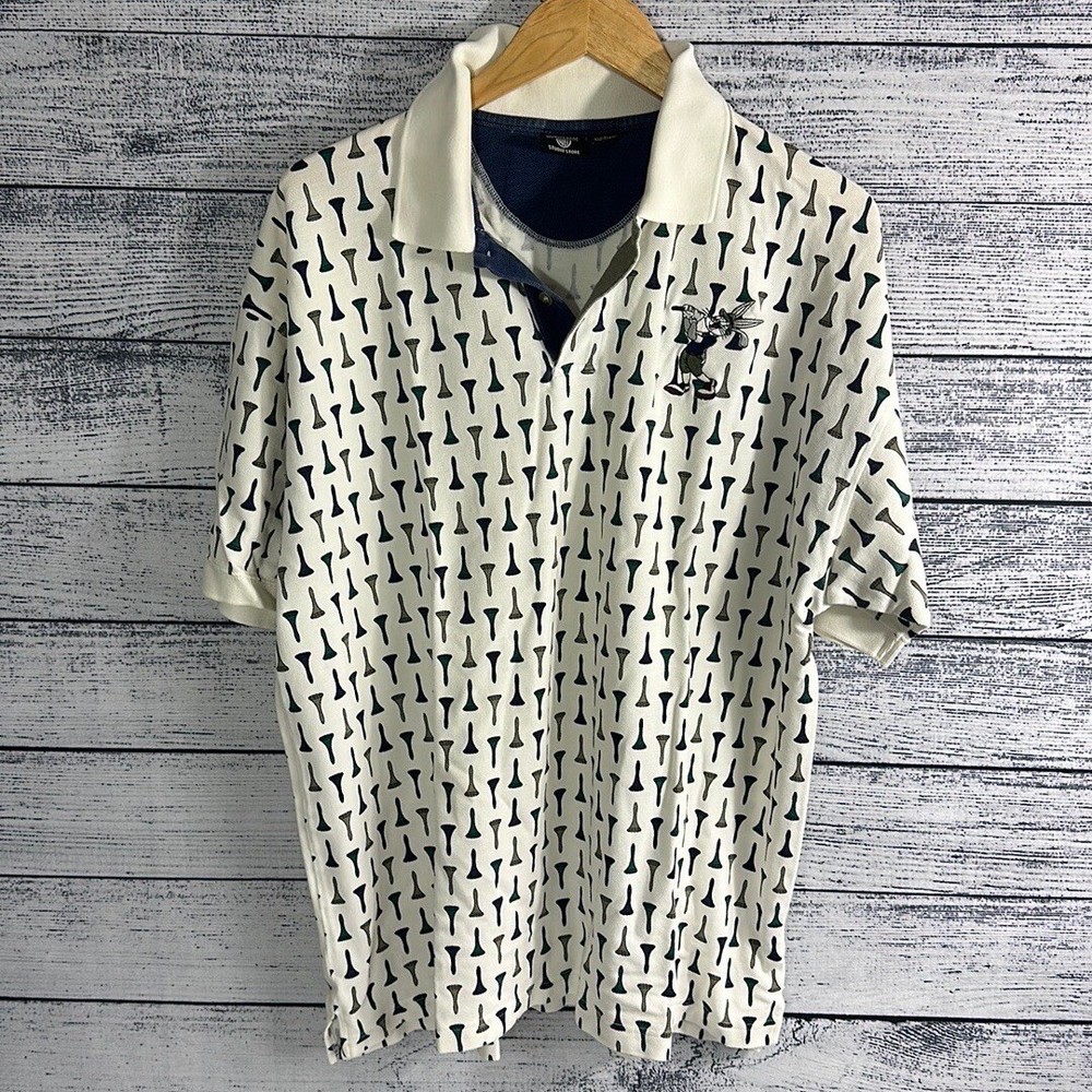 Vintage Warner Bros Bugs Bunny Golf Polo Tee Shirt Size XL