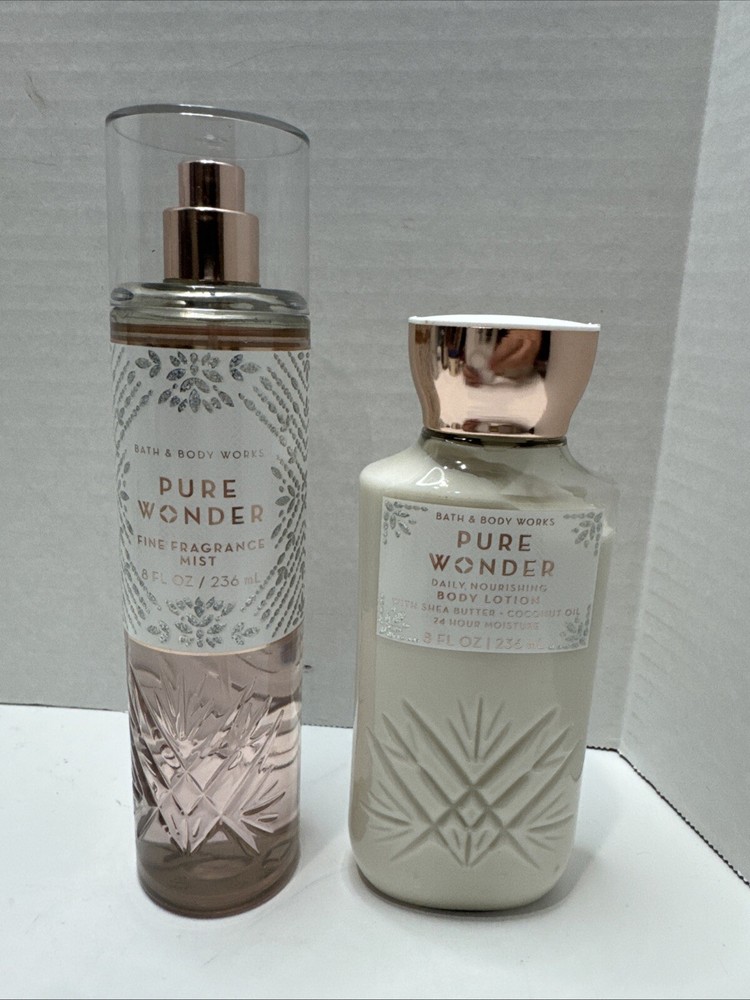 Bath & Body Works Pure Wonder Fine Fragrance Mist and Body Lotion Set New
