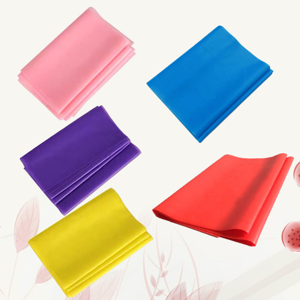 5-Pack Elastic Tension Bands for Pilates, Fitness, and Body Exercise