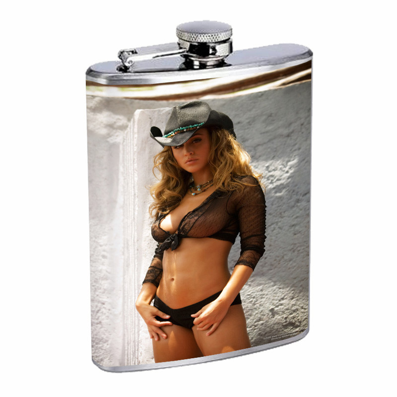 Hot Cowgirls D5 Flask 8oz Stainless Steel Hip Drinking Whiskey