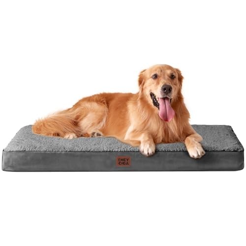 Orthopedic XL dog bed for large dogs 41x27 inches grey