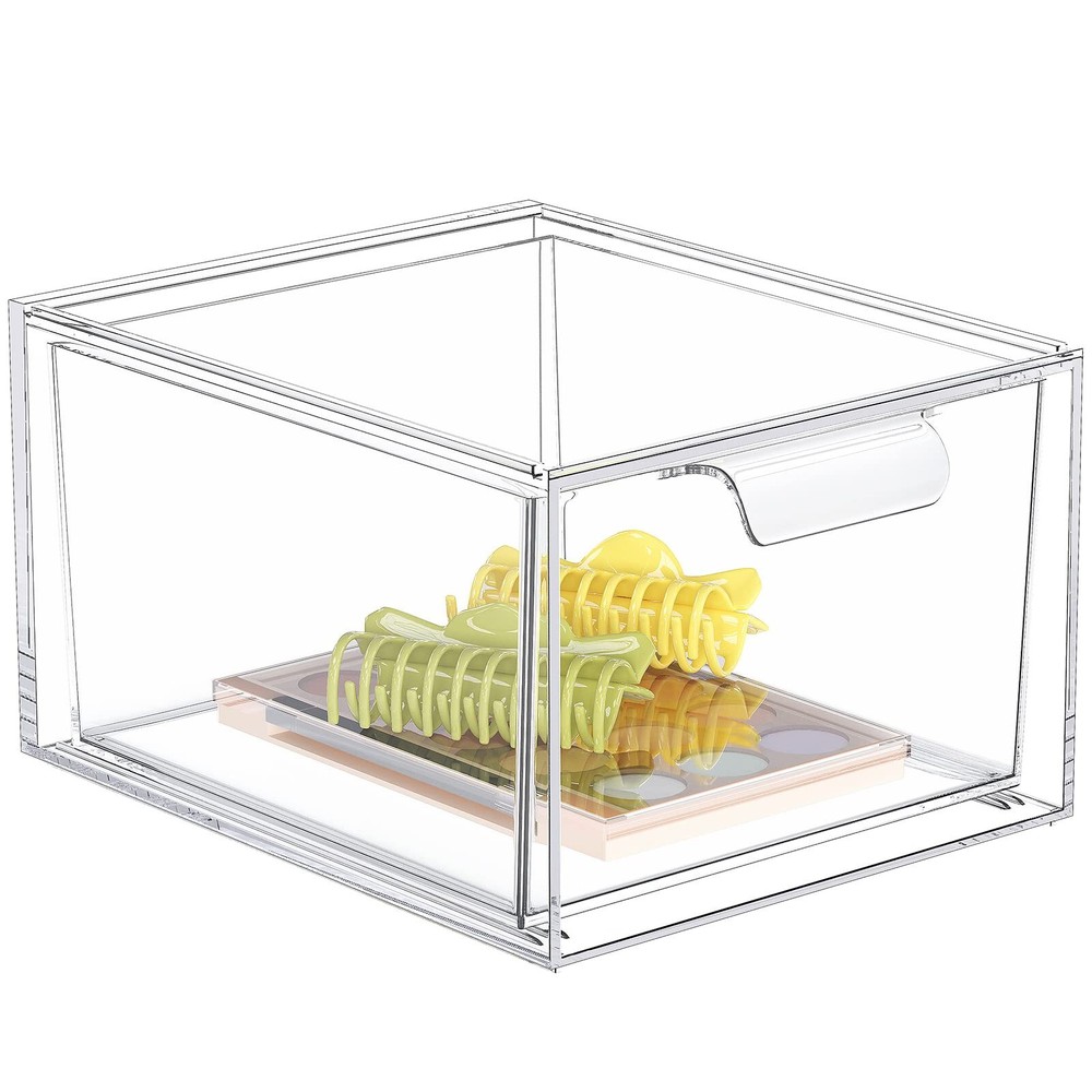 Stackable Makeup Organizer and Storage, Acrylic Organizers，Clear Plastic Stor...