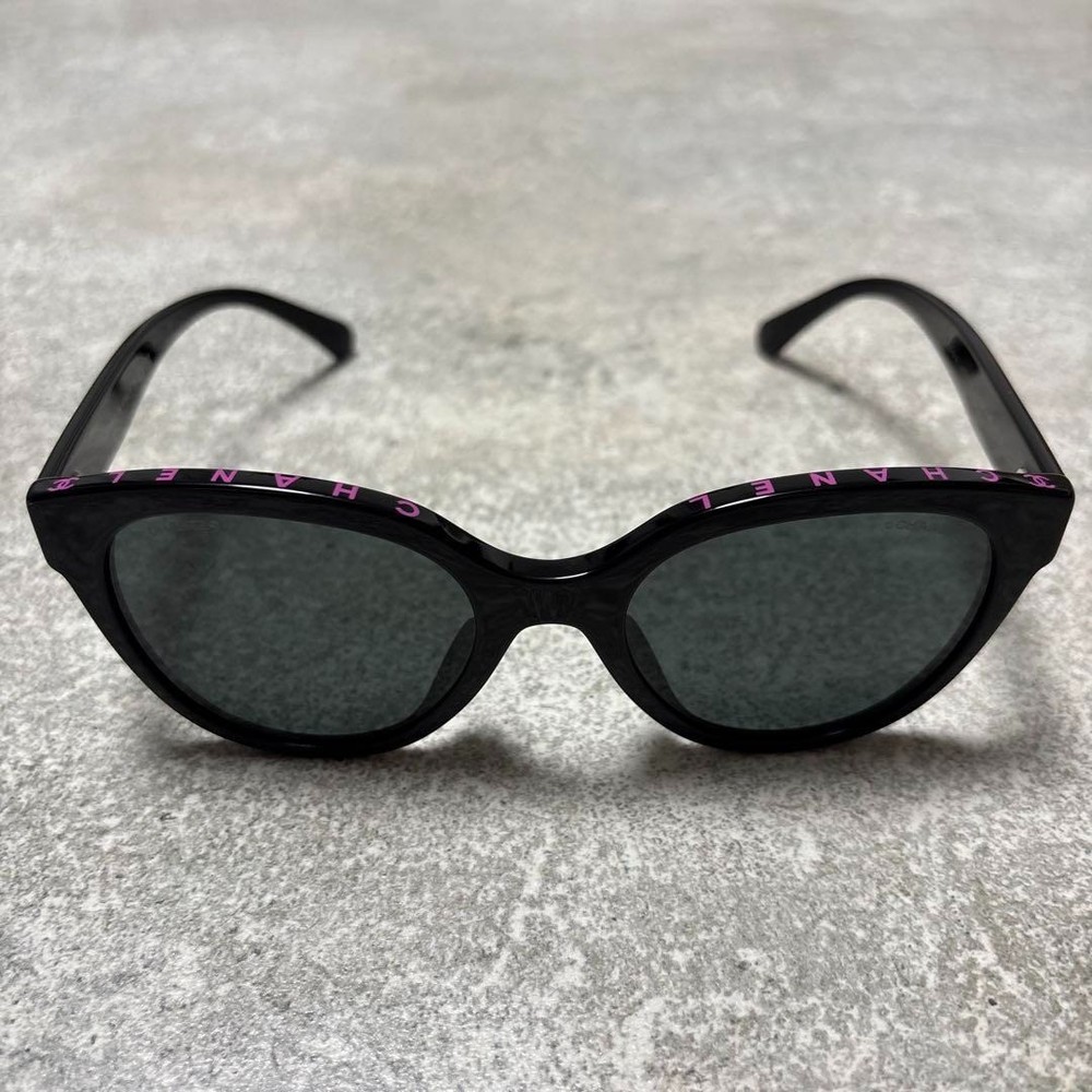 CHANEL 5414 Sunglasses Black Frame with Coco Mark #1