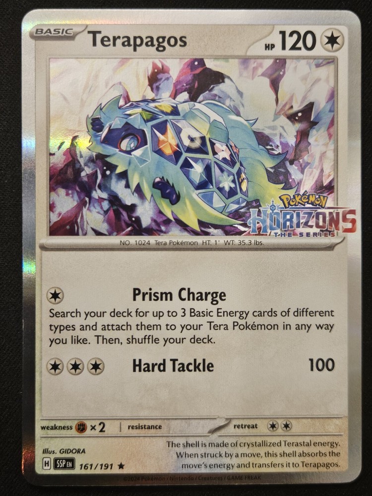 Terapagos 161/191 Surging Sparks Horizons Stamped Promo Holo Pokémon TCG 2024 NM