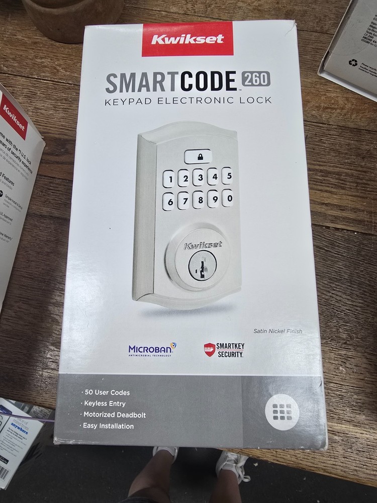 ⚡ Kwikset SMARTCODE 260 Deadbolt  Satin Nickel  992600-002