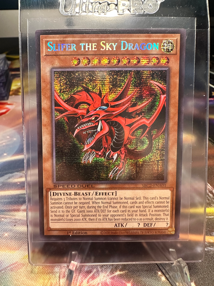 Slifer The Sky Dragon SBC2 Secret Rare Speed Duel 1st Edition