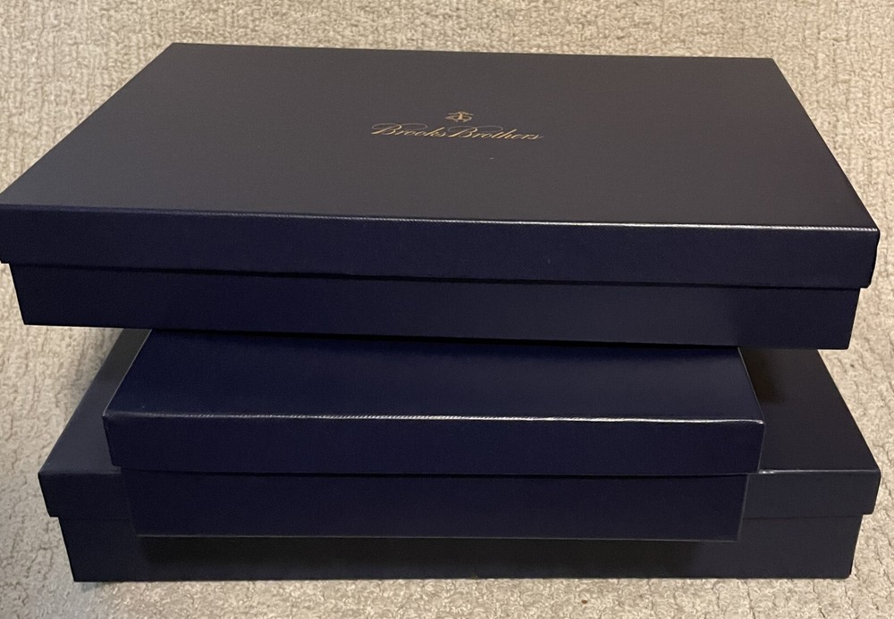 Lot of 3 Brooks Brothers Empty Nexting Boxes for Gifts Storage Largest 11