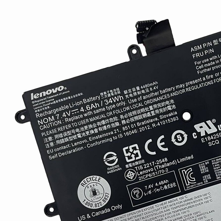 Genuine 34Wh 45N1748 45N1750 45N1751 Battery For Lenovo ThinkPad Yoga 11E Series