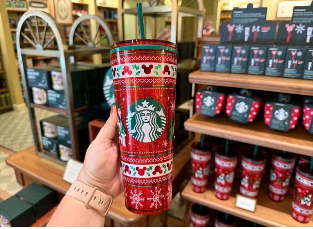 Disney Parks 2025 Christmas Holiday Magic Kingdom Castle Tumbler Starbucks New