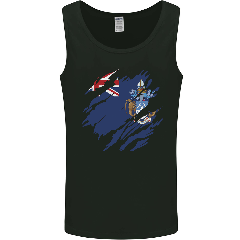 Torn Flag Tristan da Cunha Mens Vest Tank Top