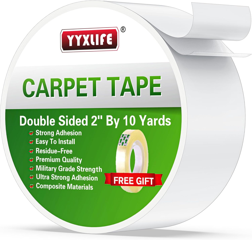 Non-Slip Double-Sided Rug Tape for Hardwood Floors - Removable Carpet Adhesive-image