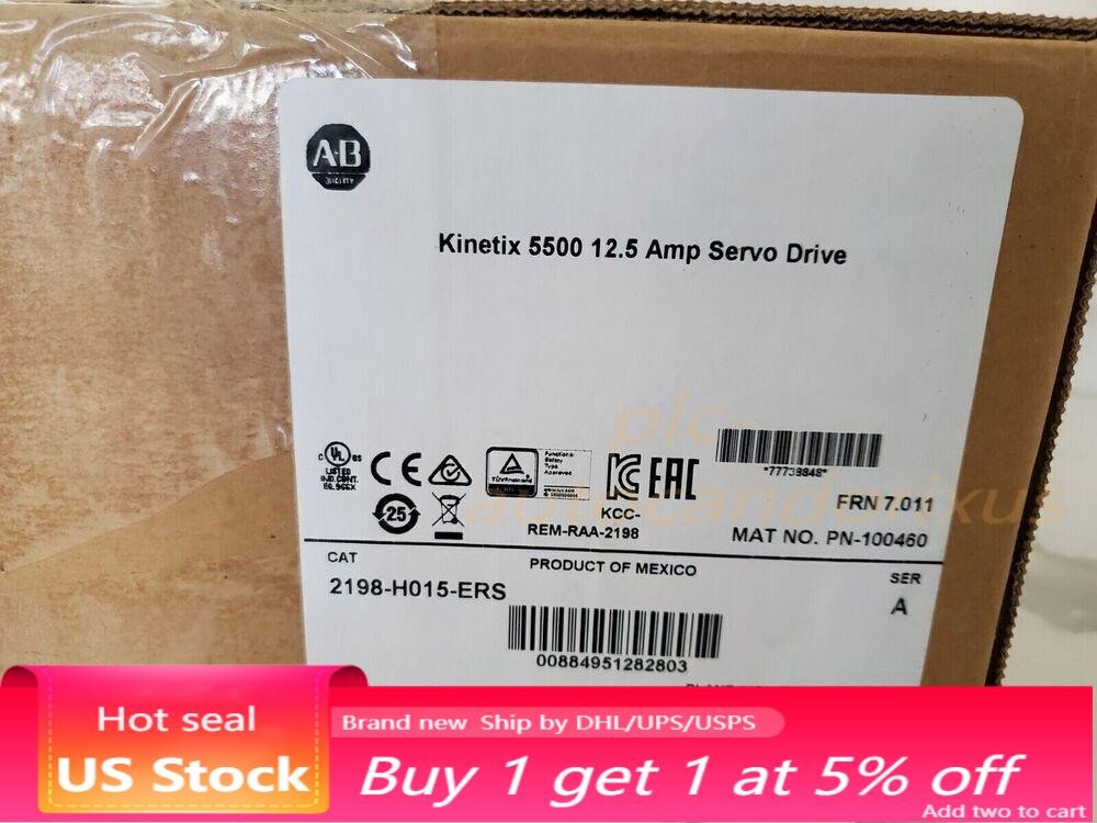 Allen-Bradley 2198-H015-ERS / A New Factory Sealed Kinetix 5500 AC Servo Drive