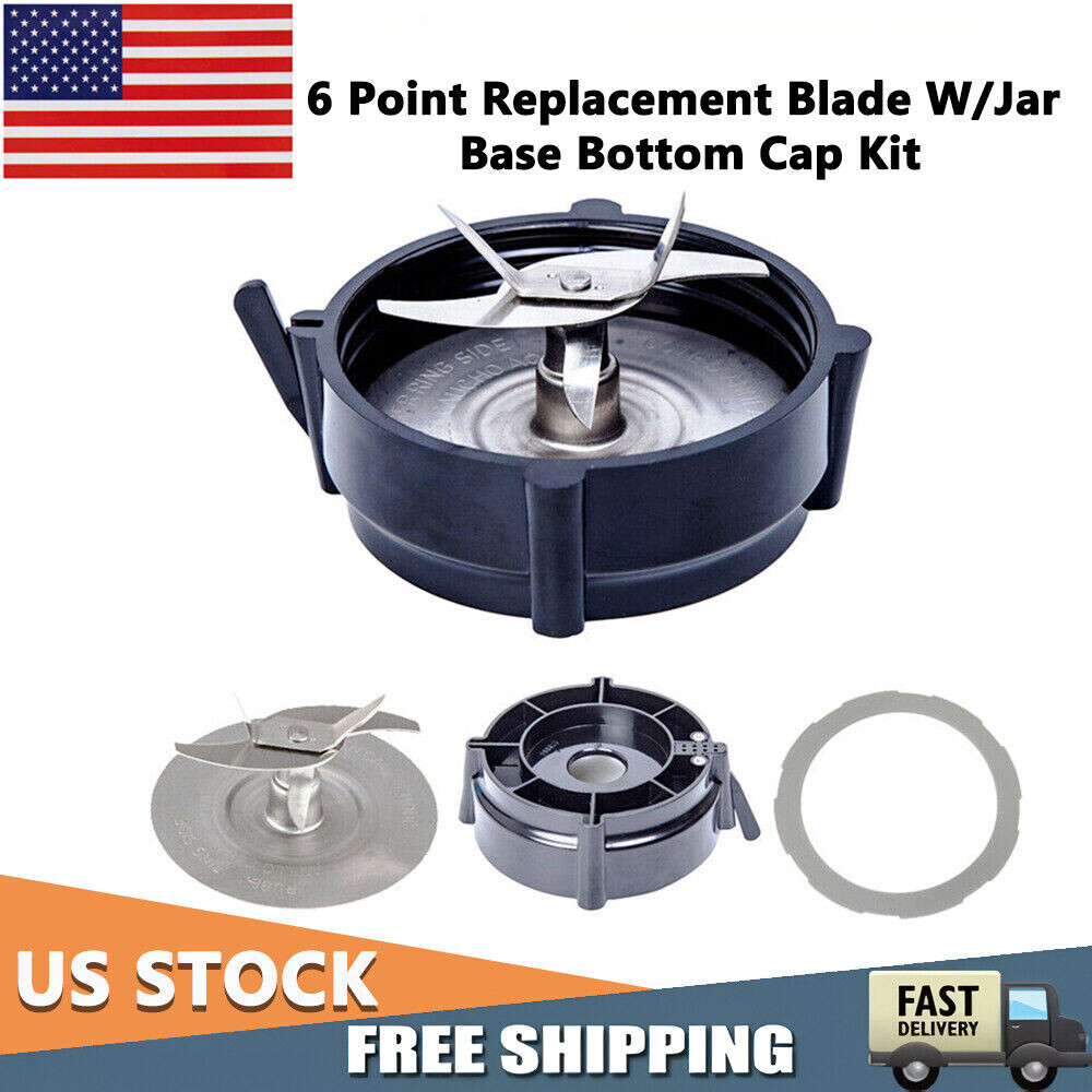 For Oster Pro 1200 Blender 6 Point Replacement Blade W/Jar Base Bottom Cap Kit