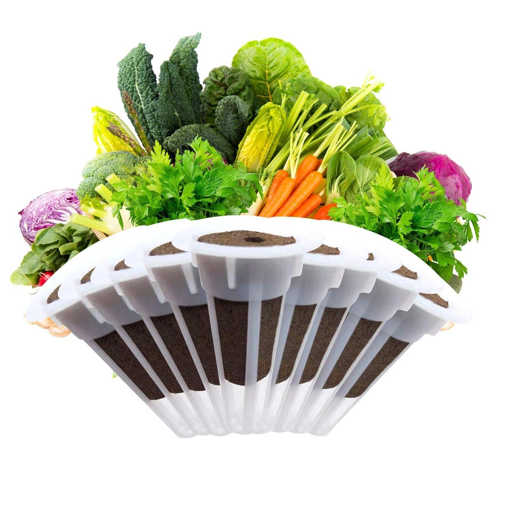 50Pcs Hydroponic Grow Baskets and Sponges for Plant Replacement Systems