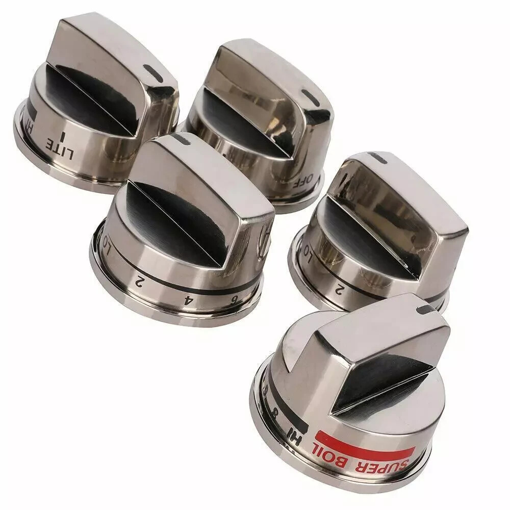 5 PCS Stove Knob Replacements for LG Gas Range LRG30355ST LRG30357ST LRG30855ST