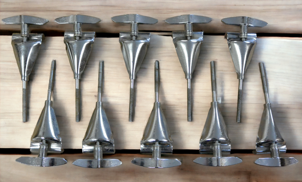 SET OF 10! 1970s SLINGERLAND TENSION T-RODS and CLAWS for YOUR BASS DRUM! J953
