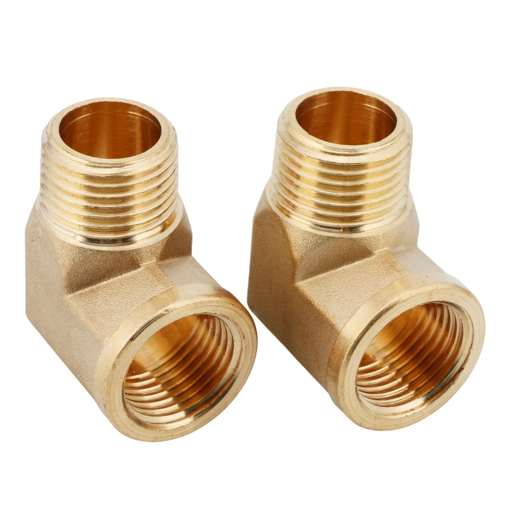 2pcs 90 Degree Barstock Street Elbow Brass Pipe Fitting 1/2