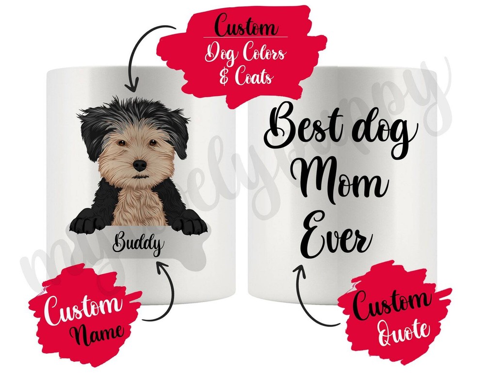 Personalized Morkie Dog Mom Dad Mug Morkie Women Men Gifts Mommy Daddy Gift