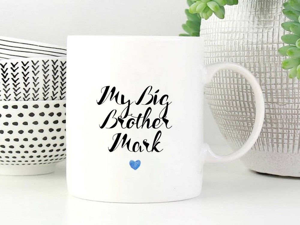 Big Brother Little Brother Mug Ceramic Personalised Gift For Him Birthday