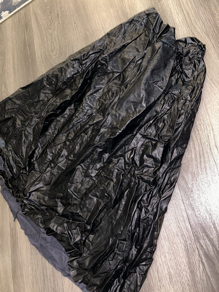 Boohoo Black Faux Leather Midi Skirt for Women - Size Medium  