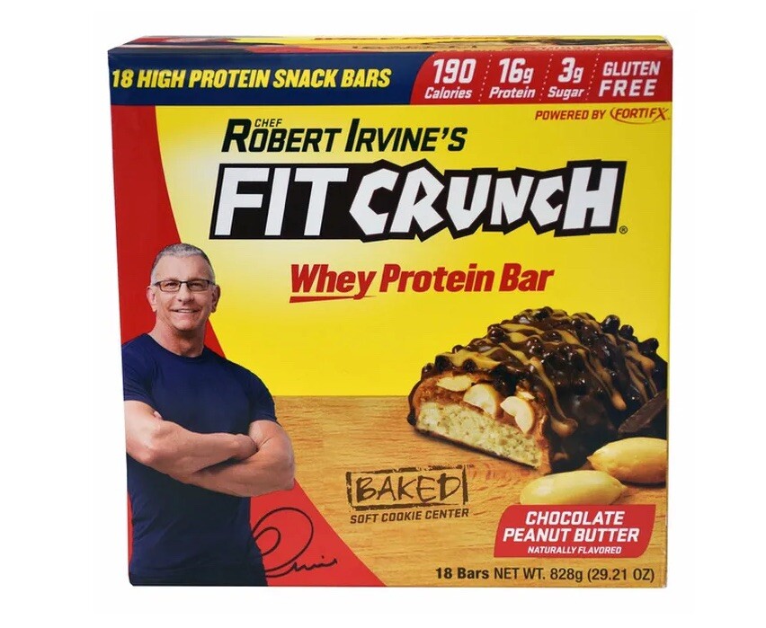 Robert Irvine's FITCRUNCH High Protein Bars Variety Pack 18 Count